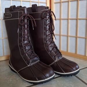 L.L. Bean Dark Brown Lace-Up Winter Boots